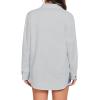 imageHOTOUCH Womens Linen Button Down Shirt Casual Long Sleeve Cotton Blouse Loose Fit Collared Work Gauze Tops with PocketGrey