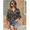imageHOTOUCH Womens Linen Button Down Shirt Casual Long Sleeve Cotton Blouse Loose Fit Collared Work Gauze Tops with PocketHalloween