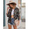 imageHOTOUCH Womens Linen Button Down Shirt Casual Long Sleeve Cotton Blouse Loose Fit Collared Work Gauze Tops with PocketHalloween