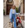 imageHOTOUCH Womens Linen Button Down Shirt Casual Long Sleeve Cotton Blouse Loose Fit Collared Work Gauze Tops with PocketLight Blue