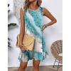 imageHOTOUCH Womens Summer Dresses Casual Loose Sleeveless Tshirt Sundress Ruffle Hem Tank Dress Beach Dress with PocketsBoho1