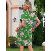 imageHOTOUCH Womens Summer Shirt Dress Short Sleeve Floral Shift Dresses Casual Loose Flowy Beach Sundress with PocketsA02pink Floral Print