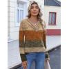 imageHOTOUCH Womens Fall Tunics Long Sleeve Tops Cross V Neck Shirts Loose Casual Blouses with Decor ButtonCaramel