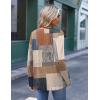 imageHOTOUCH Womens Fall Tunics Long Sleeve Tops Cross V Neck Shirts Loose Casual Blouses with Decor ButtonMultiple Plaid