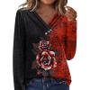 Black Red Floral