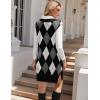 imageHOTOUCH Womens V Neck Sweater Vest Dress Oversized Sleeveless Casual Pullover Sweater Fall Winter Knit Slit Short DressBlack Diamond