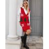 imageHOTOUCH Womens V Neck Sweater Vest Dress Oversized Sleeveless Casual Pullover Sweater Fall Winter Knit Slit Short DressChristmas