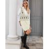 imageHOTOUCH Womens V Neck Sweater Vest Dress Oversized Sleeveless Casual Pullover Sweater Fall Winter Knit Slit Short DressFair Isle