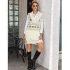 imageHOTOUCH Womens V Neck Sweater Vest Dress Oversized Sleeveless Casual Pullover Sweater Fall Winter Knit Slit Short DressFair Isle