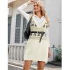 imageHOTOUCH Womens V Neck Sweater Vest Dress Oversized Sleeveless Casual Pullover Sweater Fall Winter Knit Slit Short DressFair Isle