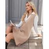imageHOTOUCH Womens V Neck Sweater Vest Dress Oversized Sleeveless Casual Pullover Sweater Fall Winter Knit Slit Short DressKhaki