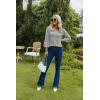 imageHOTOUCH Sweaters for Women 2025 Fall Trendy Tops Casual Puff Sleeve Square Neck Cute Tunic Pullover Blouses XSXXL02light Grey