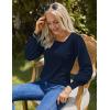 imageHOTOUCH Sweaters for Women 2025 Fall Trendy Tops Casual Puff Sleeve Square Neck Cute Tunic Pullover Blouses XSXXL02navy Blue