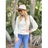imageHOTOUCH Sweaters for Women 2025 Fall Trendy Tops Casual Puff Sleeve Square Neck Cute Tunic Pullover Blouses XSXXL02white