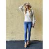 imageHOTOUCH Sweaters for Women 2025 Fall Trendy Tops Casual Puff Sleeve Square Neck Cute Tunic Pullover Blouses XSXXL02white