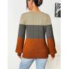 imageHOTOUCH Sweaters for Women 2025 Fall Trendy Tops Casual Puff Sleeve Square Neck Cute Tunic Pullover Blouses XSXXLBeige Grey Orange