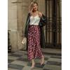 imageHOTOUCH Womens Midi Skirt High Waisted Solid Satin Dress Zipper Elegant Work SkirtsBf321
