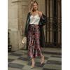 imageHOTOUCH Womens Midi Skirt High Waisted Solid Satin Dress Zipper Elegant Work SkirtsXh422