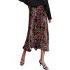imageHOTOUCH Womens Midi Skirt High Waisted Solid Satin Dress Zipper Elegant Work SkirtsXh422