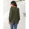 imageHOTOUCH Lace Tops for Women Sheer Long Sleeve Blouses Dressy Casual Shirt with Camisole 2 PCS Set SXXLArmy Green