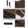 imageHOTOUCH Lace Tops for Women Sheer Long Sleeve Blouses Dressy Casual Shirt with Camisole 2 PCS Set SXXLBrown