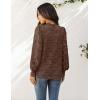 imageHOTOUCH Lace Tops for Women Sheer Long Sleeve Blouses Dressy Casual Shirt with Camisole 2 PCS Set SXXLBrown