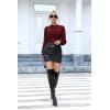 imageHOTOUCH Lace Tops for Women Sheer Long Sleeve Blouses Dressy Casual Shirt with Camisole 2 PCS Set SXXLDark Red