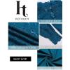 imageHOTOUCH Lace Tops for Women Sheer Long Sleeve Blouses Dressy Casual Shirt with Camisole 2 PCS Set SXXLDusty Blue