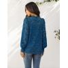 imageHOTOUCH Lace Tops for Women Sheer Long Sleeve Blouses Dressy Casual Shirt with Camisole 2 PCS Set SXXLDusty Blue