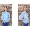 imageHOTOUCH Lace Tops for Women Sheer Long Sleeve Blouses Dressy Casual Shirt with Camisole 2 PCS Set SXXLLight Blue