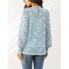 imageHOTOUCH Lace Tops for Women Sheer Long Sleeve Blouses Dressy Casual Shirt with Camisole 2 PCS Set SXXLLight Blue