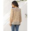 imageHOTOUCH Lace Tops for Women Sheer Long Sleeve Blouses Dressy Casual Shirt with Camisole 2 PCS Set SXXLLight Khaki