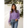 imageHOTOUCH Lace Tops for Women Sheer Long Sleeve Blouses Dressy Casual Shirt with Camisole 2 PCS Set SXXLLight Purple