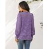 imageHOTOUCH Lace Tops for Women Sheer Long Sleeve Blouses Dressy Casual Shirt with Camisole 2 PCS Set SXXLLight Purple