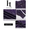imageHOTOUCH Lace Tops for Women Sheer Long Sleeve Blouses Dressy Casual Shirt with Camisole 2 PCS Set SXXLPurple