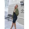 imageHOTOUCH Womens Cardigan Shrugs Long Batwing Sleeve Knitted Cropped Bolero Open Front Casual Elegant Cardigans for DressesArmy Green
