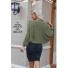 imageHOTOUCH Womens Cardigan Shrugs Long Batwing Sleeve Knitted Cropped Bolero Open Front Casual Elegant Cardigans for DressesArmy Green