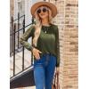 imageHOTOUCH Womens Lace ShortLong Sleeve Tops Fall Dressy Casual Blouses Business Work Shirts Fashion Clothe Trendy OutfitsAarmy Green Long Sleeve