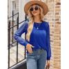 imageHOTOUCH Womens Lace ShortLong Sleeve Tops Fall Dressy Casual Blouses Business Work Shirts Fashion Clothe Trendy OutfitsAroyal Blue Long Sleeve