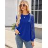 imageHOTOUCH Womens Lace ShortLong Sleeve Tops Fall Dressy Casual Blouses Business Work Shirts Fashion Clothe Trendy OutfitsAroyal Blue Long Sleeve