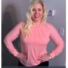 imageHOTOUCH Womens Lace ShortLong Sleeve Tops Fall Dressy Casual Blouses Business Work Shirts Fashion Clothe Trendy OutfitsAtangerine Coral Long Sleeve