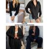 imageHOTOUCH Button Down Shirt for Women Basic Work Office Drop Shoulder Blouse Casual Loose Long Sleeve Tops with PocketBlack