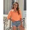 imageHOTOUCH Button Down Shirt for Women Basic Work Office Drop Shoulder Blouse Casual Loose Long Sleeve Tops with PocketPeach