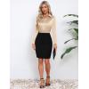 imageHOTOUCH Satin Shirts for Women Silk Button Down V Neck Dressy Casual Blouse Loose Long Sleeve Office Work Tunic TopsKhaki