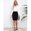 imageHOTOUCH Satin Shirts for Women Silk Button Down V Neck Dressy Casual Blouse Loose Long Sleeve Office Work Tunic TopsWhite