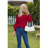 imageHOTOUCH Sweaters for Women 2025 Fall Trendy Tops Casual Puff Sleeve Square Neck Cute Tunic Pullover Blouses XSXXL02dark Red