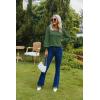 imageHOTOUCH Sweaters for Women 2025 Fall Trendy Tops Casual Puff Sleeve Square Neck Cute Tunic Pullover Blouses XSXXLArmy Green