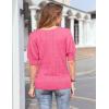 imageHOTOUCH Sweaters for Women 2025 Fall Trendy Tops Casual Puff Sleeve Square Neck Cute Tunic Pullover Blouses XSXXLWatermelon Red