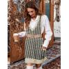 imageHOTOUCH Women Sweater Vest Oversized V Neck Sleeveless Knit Pullover Ribbed Vest Dress with PocketsHoundstooth 01