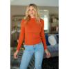 imageHOTOUCH Women Turtleneck Tops Mock Neck Sweater Ribbed Knit Basic Casual Long Sleeve Shirt Fall Winter Clothing 2025 TrendyCaramel